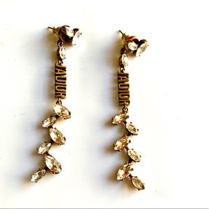 Dior Crystal Earrings Stunning!